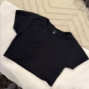 Offline by Aerie Black Cropped Athletic Shirt